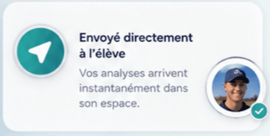 Envoi d'une analyse vers l'espace élève